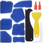 Caulking Tool, 12 Pieces Silicone Sealant Finishing Grout Tools Kit, Caulk Skirting Boards & Base Boards Replaceable Pads, for Bathroom Kitchen Sealing Hand Caulk Removal Tool