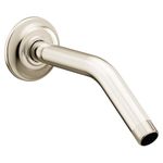 Moen S122NL Showering Accessories Premium 8-Inch Shower Arm with Matching Flange Included, Polished Nickel