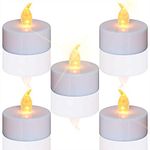 TEECOO Tea Lights Led Candles:Battery Operated Candle Flameless Candles 12 Pack Flameless Flickering Warm Yellow Electric Tea Lights Decoration for Party Halloween Festivals Weddings etc