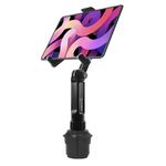 Cup Holder Car Cradle Tablet Holder Mount - Compatible/Replacement for iPad Pro 12.9/11, Yoga Duet, Elite Folio 5G, Galaxy Tab A7 Lite, Fire 7, iPad Mini, Galaxy Tab S7/S7+, Microsoft Surface Go 2