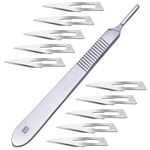 ALEXERA HEALTHCARE Carbon Steel Surgical Blade Scalpel Blade no.11- (10 pcs) with stainless steel BP handle no.3 -(1pcs)