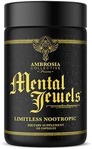 Ambrosia Mental Jewels (Capsules) - Cognitive Enhancer | Increase Memory, Communication Skills, Concentration & Focus | Alpha GPC, Choline, BaCognize | 120 Veggie Capsules (30 Day Supply)