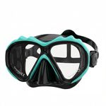 Prescription Snorkel Mask, Nearsighted Diving Mask for Adult Youth, Swim Scuba Dive Swimming Snorkeling Goggles with Nose Cover and Optical Corrective Lenses 180 Wide View Tempered Glass