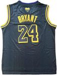 EKANBR Men's #24#8 Mamba Basketball Jersey Black Snakeskin for Bryant Fans (X-Large, 24 Black)