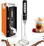 YUSWKO Black Handheld Milk Frother 