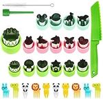 29Piece Cookie Cutter Bread and Vegetable Kids, Cookie Cutters Vegetable Fruit Cookie Cutter Animals Shape Vegetable Cutter Cookie Cutter Vegetable Cutter Protective Handle for Kids