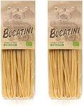 Morelli Bucatini Pasta Noodles - Premium Organic Italian Pasta from Italy - Handcrafted, Family Owned Gourmet Pasta Brand - Durum Wheat Semolina Pasta 17.6oz / 500g - Pack of 2