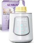 Fast Baby Bottle Warmer for Breastmilk, Smart 12 in 1 Breast Milk Warmer for Baby Essentials with Timer Temperature Control, Sterili-zing, Water Bath Technology, Baby Warmer for All Bottles Grey