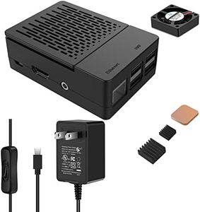 [5V 3A 15W] Raspberry Pi 3 Case, iUniker Pi 3 b+ Case, Raspberry Pi 3 Power Supply with Switch Raspberry Pi Power Supply (UL Listed)