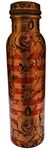 Purpledip Colorfully Printed Ayurveda Beneficial Leakproof Pure Copper Bottle, 1L (11627B)