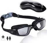 Rapidor Swim Goggles for Men Women Teens, Anti-Fog Leak-Proof, RP905 Series Multiple Choices (Black- Clear Lenses)