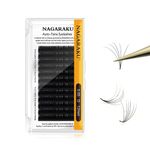 NAGARAKU Easy Fan Eyelash Extensions Volume Lash 0.05 D curl 12mm Rapid Blooming Faux Mink Cluster For Beginners Soft Professional Lash Supplies