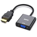 BENFEI HDMI to VGA, Gold-Plated Adapter (Male to Female) for Computer, Desktop, Laptop, PC, Monitor, Projector, HDTV, Chromebook, Raspberry Pi, Roku, Xbox and More - Black