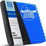 SATURAY Waterproof Gel Kayak Seat Cushion - Use As Canoe, Stadium, Bleacher Seat Pad - Washable Outdoor Gear & Accessories for Fishing, Ocean Boating, Rowing, Camping