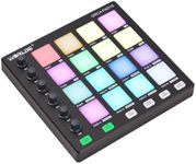 MIDI controller,HUIOP MIDI Controller Beat Maker Machine 6 Assignable Knobs Note Repeat Full Level Buttons and Production Software Portable Mini MIDI Controller Pad USB for Beginner Music Production,b