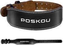 POSKOU Leather Weight Lifting Belt 