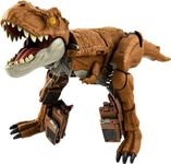 Mattel Jurassic World Fierce Changers 2-in-1 Dinosaur Figure, Chase 'n Roar Transforming Toy, T Rex Dinosaur to Truck in 28 Steps