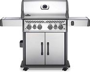 Napoleon Rogue SE 525 BBQ Grill, Stainless Steel, Propane Gas - RSE525RSIBPSS-1 - with Four Burners and Infrared Sear Station Side Burner and Rear Burner, Barbecue Gas Cart, Gas BBQ Cart