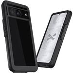 Ghostek Nautical Slim Google Pixel 8 Waterproof Case - Built-in Screen Protector and Camera Protector, Compatible with Wireless Charging (6.2 Inch, Black)