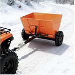 71 Gallon Towable Sand & Gravel Spreader for ATV UTV – Heavy-Duty Steel Broadcast Spreader for Driveway, Snow, and Private Road Maintenance