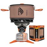 Jetboil TrailCook 2.0L Camping and Backpacking Stove Cooking System with Adjustable Heat Control, New for 2026, Light Brown