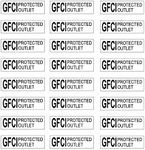 GFCI Protected Outlet Transparent Decals Stickers Label Sticker Decal remarkings Symbols Protect with GFCI Devices (96 Labels)