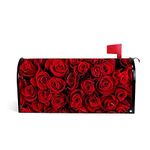 My Daily Magnetic Mailbox Covers Red Roses Decorative Mailwraps Floral Mailbox Post Cover Oversized