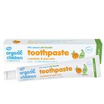 Green People Organic Children Mandarin & Aloe Vera Toothpaste 50ml – with Fluoride | 100% Natural Toothpaste for Babies & Kids | Safe if Swallowed | SLS-free | Non Mint Toothpaste for Kids