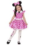 Spirit Halloween Toddler Mickey and Friends Minnie Mouse Dress Costume, Multicolored, 3T - 4T