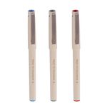 Pilot Hi-Tecpoint O5 0.5mm Extra Fine Point Roller Ball Pen | Pack Of 3 - Blue, Black & Red