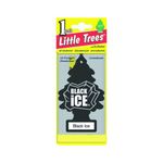 Little Trees Air Freshener Tree MTR0004 Black Ice Fragrance For Car Home Boat Caravan - Single Pack