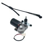 Triumilynn 12V UTV Wiper Motor Kit for Po-la-ris Ranger 570 800 900 1000, RZR 800 900 1000 XP, General 1000, Golf Cart/Tractor Cab/Can Am/Honda Pioneer, 17.7" Arm, 15.7" Blade, 90° Sweep