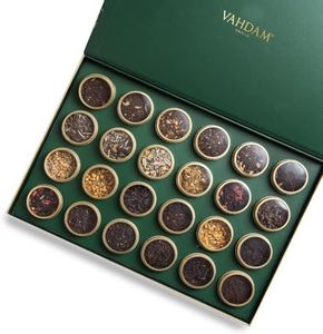 VAHDAM, Luxury Tea Gift Set for Mom | Mother’s Day Gift | 24 Unique Loose Leaf Teas in Tin Caddies - Premium Tea Gift Box |Gluten Free & Non GMO | Gifts for Women