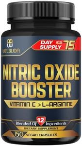 Nitric Oxide Supplement - 150 Capsules - 12in1 - Vitamin C, L-Arginine, Casein Hydrolysate, L-Citrulline, Garlic Horse Chestnut, Acai Seed & Pine Bark