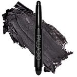 Palladio Waterproof Eyeshadow Stick with Blending Sponge, Long Lasting & Effortless Application, Smudge Free & Crease Proof Formula, Matte & Shimmer Shades, Buildable Eye Shadow (Matte Black)