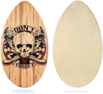 HQO LOVL Skimboard 35 inch Skim Board for Kids Adults Wooden Skim Boards with High Gloss Coat for Beach Skimboards for Beginners to Intermediate(skull)
