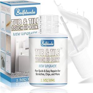 Tub and Tile Paint, High-Gloss White Touch Up Paint Pen for Bathtub, Quick-Dry Touch Up Paint Pen for Scratches & Chips on Tubs, Tiles, Enamel, Sinks, Toilets, Porcelain, Acrylic and Cast Iron