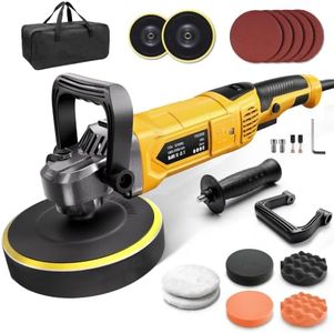 OFISPEED Buffer Polisher, 1600W Rotary Car Buffer, 6 Inch/7 Inch, Yellow