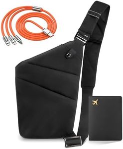 IUHFSIFS Sac à Bandoulière Antivol Femme & Homme – Confort Optimal | Poches Étanches & Anti-rayures | Design Ergonomique Sans Pression | Protection Maximale pour Vos Objets de Valeur, Noir