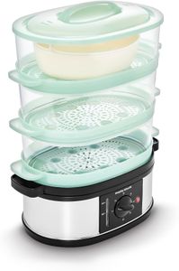 Morphy Richards 3-Tier Food Steamer 9L – Stainless Steel Vegetable Cooker