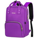 Laptop Backpack Women, Casual Daypack Women, Lightweight Backpack Women, Rucksack Bag 15.6 Inch, Stylish Women Work Backpack for Travel Business College, Gifts for Women Ladies Teacher Nurse, Purple