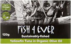 Fish 4 Ever Yellowfin Tuna in Organic Olive Oil 120 g