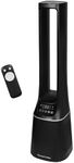 Russell Hobbs Quiet Bladeless Tower fan with Remote Control, Tall Standing Fan, 105cm Tall, 10 Speed Settings, 12 Hour Adjustable Timer, Oscillating Fan 22W Black, RHBLDL12B