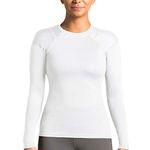 Tommie Copper Women's Pro-Grade Shoulder Support Shirt I UPF 50, Long Sleeve Compression Shirt, Upper Body & Posture Support White