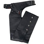 Hot Leathers Unisex Adult Unisex,Classic Style Powersports-Protective-Chaps, Black, 3X-Small US