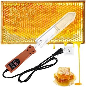 JIAWANSHUN Stainless Steel Electric Honey Cutter, 110V Adjustable Electric Honey Uncapping Knife with Temperature Control(50-180℃/122-356 ℉), for Wax Honey Extractor Knife, Digital Display