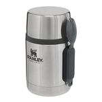 Stanley Adventure Stainless Steel Food Jar 0.53L with Spork - BPA-Free Stainless Steel Soup Flask - Hot For 15 Hours - Leakproof Lid Doubles as Cup - Thermal Lunch Box For Hot Food - Dishwasher Safe