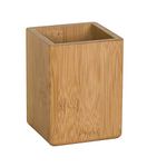 OSCO Bamboo Square Pen Pot | Wood Pencil Holder | Desk Tidy | Office Organiser | Makeup Storage | Cosmetics Display | H10.2 x W7.7 x D7.7 cm |