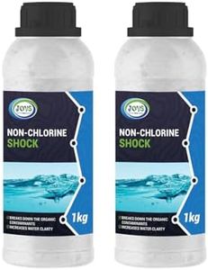 JOVS Non Chlorine Shock 2 x 1kg - Spa Treatment for Hot Tubs & Swimming Pools - Water Clarifier, Paddling Reducer, Cleaner, and Pool Maintenance Essential - Pool Chemicals Included