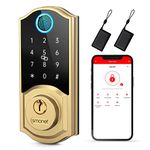 Smart Deadbolt, SMONET Fingerprint Door Lock, Keyless Entry Door Lock Smart Deadbolt Door Lock with Keypad-Bluetooth Keyless Entry Keypad, Biometrics, Auto Lock, IC Card, Passcode for House